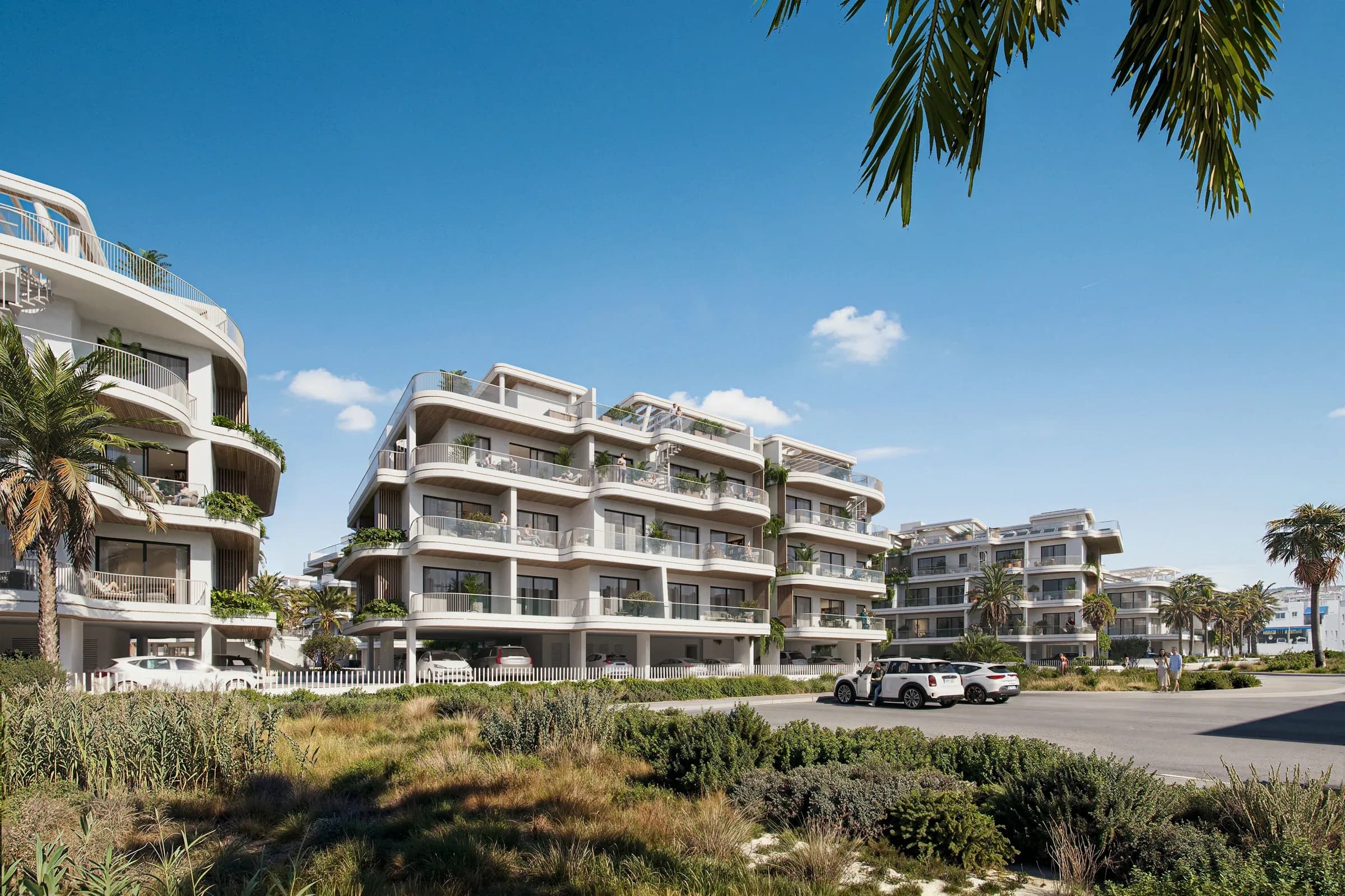 Zin Residences seen across the landscaped grounds