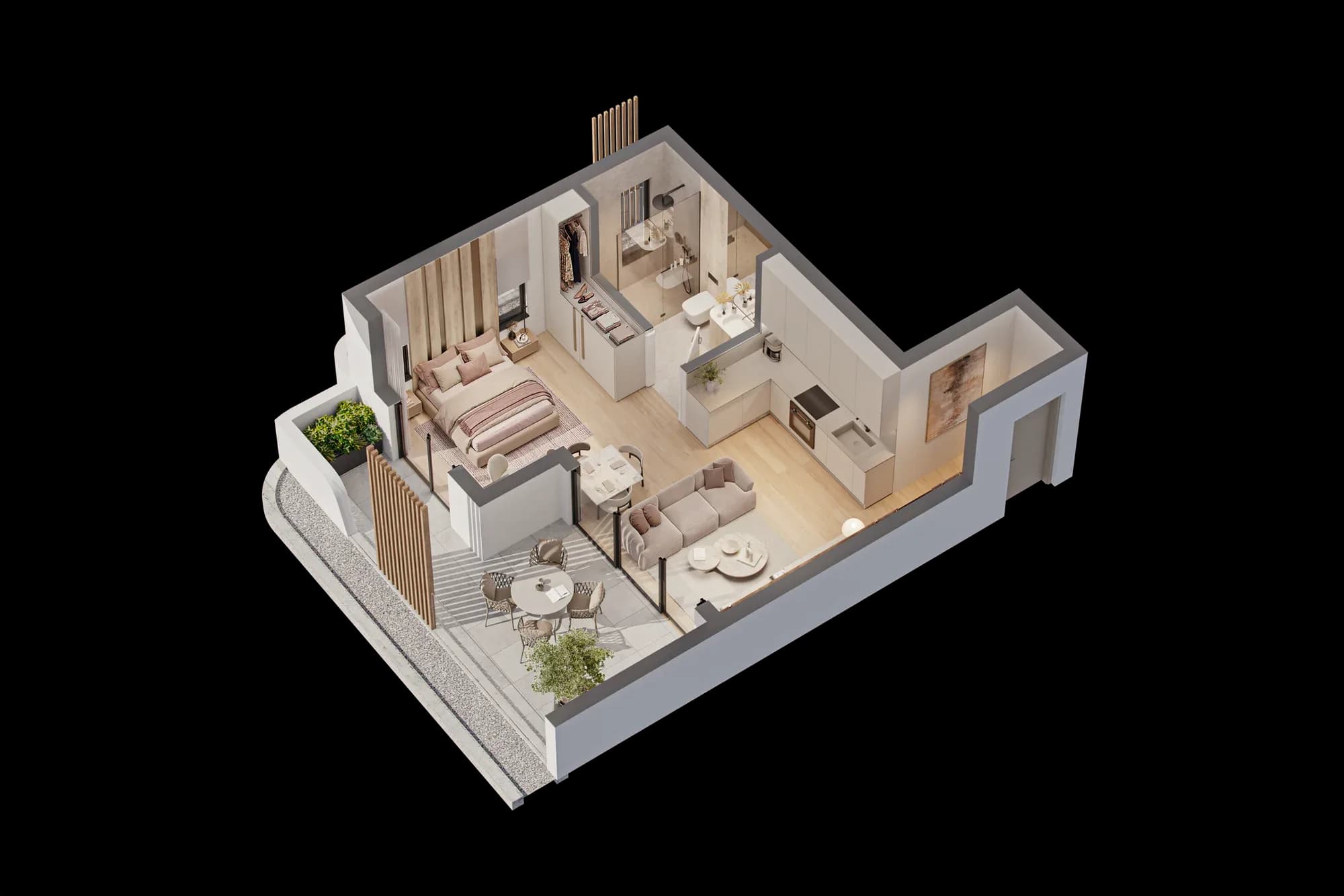 Apartment type Studio, 88 Residences